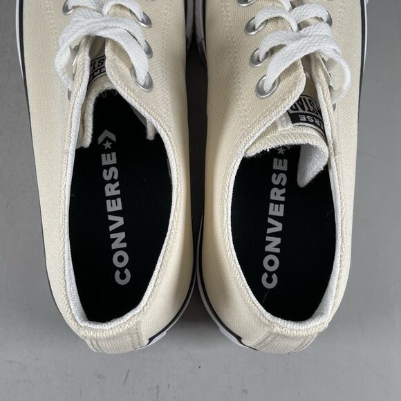 Converse Chuck Taylor All Star Lift Ox Womens 8.5 Natural Ivory Platform Sneaker - Picture 8 of 9